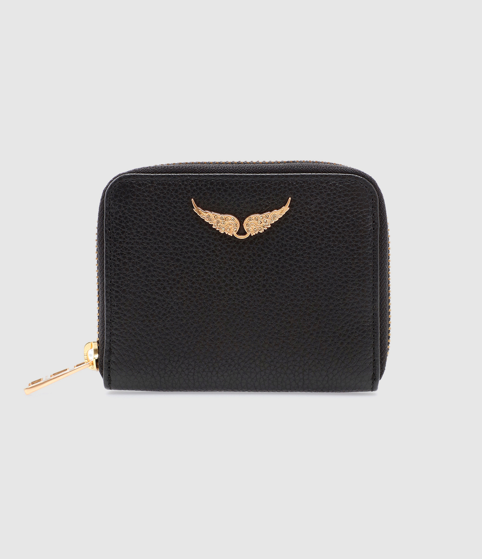 Zadig Voltaire Porte Monnaie Zv Mini Cuir Noir