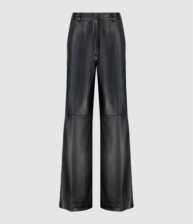 Pantalon Large Noro Cuir Noir