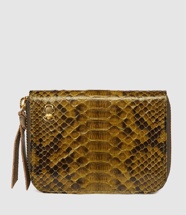 Porte-monnaie Mini Bob Python Kaki