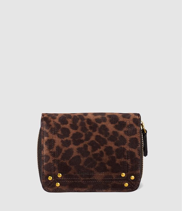 Porte-monnaie André Imprimé Léopard Naturel