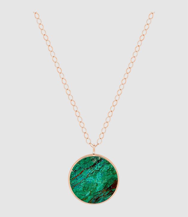 Sautoir Ever Disc Jumbo Chrysocolle Or Rose