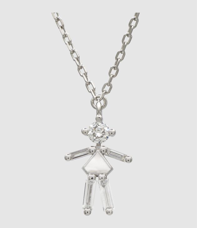 Collier Pendentif Fille Argent Iconic White 45cm