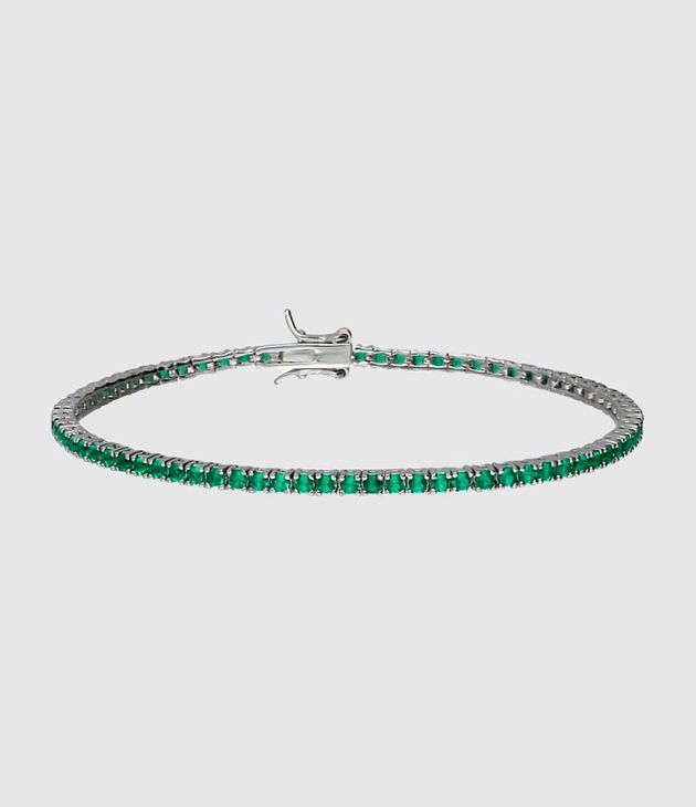 Bracelet Tennis Zircon Vert Sapin