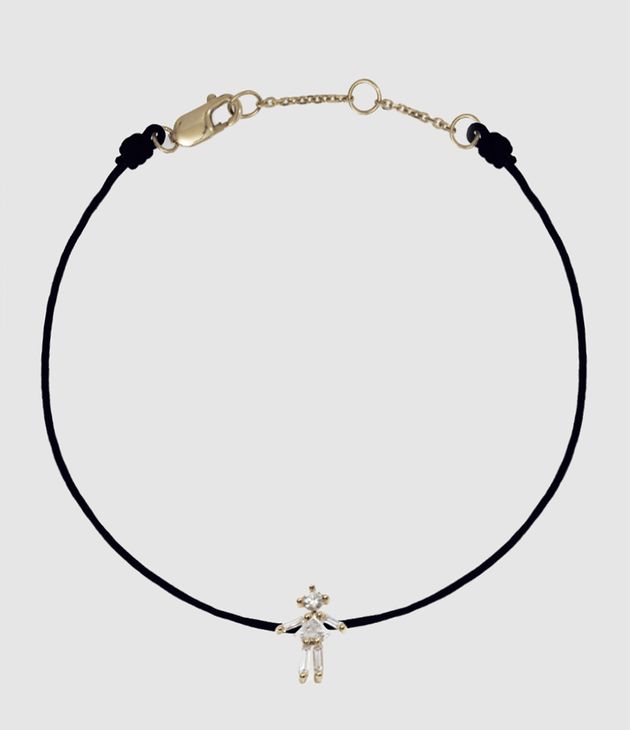 Bracelet Cordon Fille Or Rose Diamants