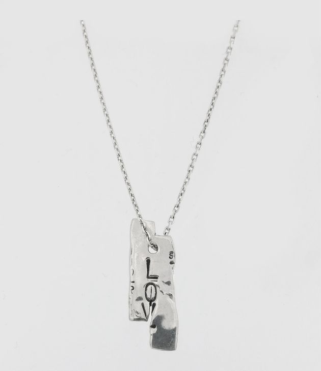 Collier Love Martelé Argent