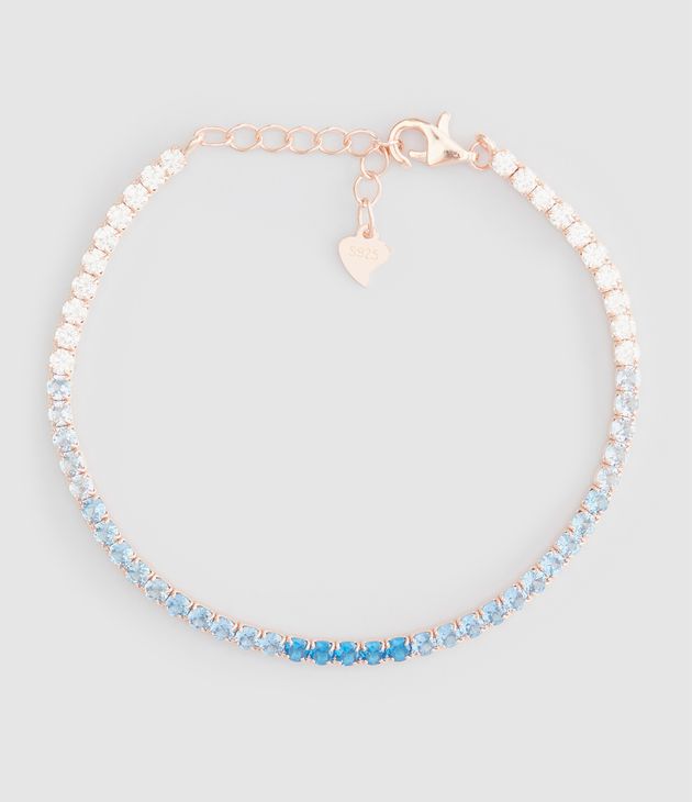 Bracelet Paradise Argent Rosé Bleu