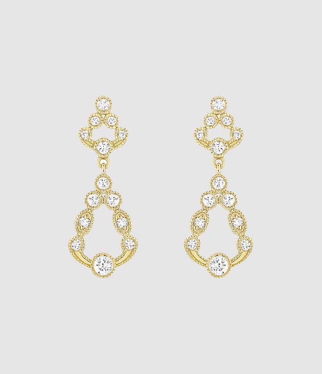 Boucles d'oreilles Pluie d'Été PM Or Jaune Diamants