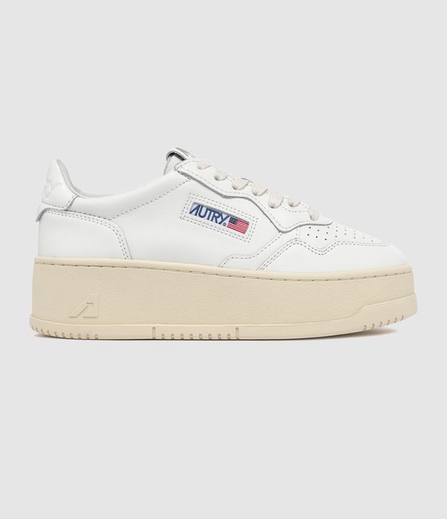 Baskets Medalist Platform Cuir Blanc
